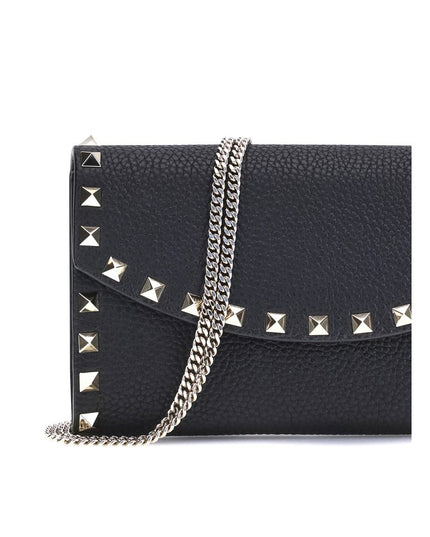 Valentino Garavani Black Calf Leather Bos Taurus Wallet