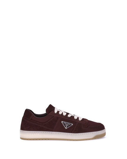 Prada Bordeaux Calf Leather Bos Taurus Low Top Sneakers