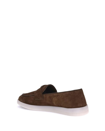 Prada Brown Rubber Slip-On Loafers
