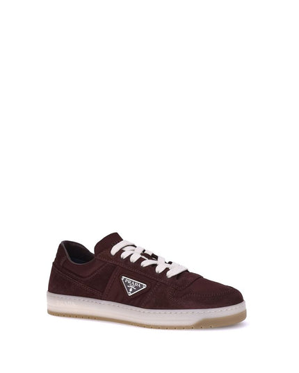 Prada Bordeaux Calf Leather Bos Taurus Low Top Sneakers