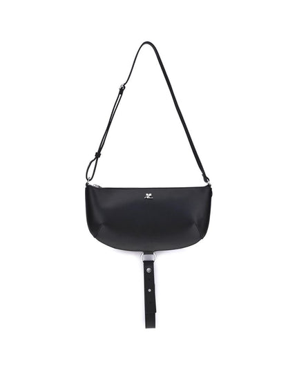 Courrèges Black Calf Leather Bos Taurus Shoulder Bag