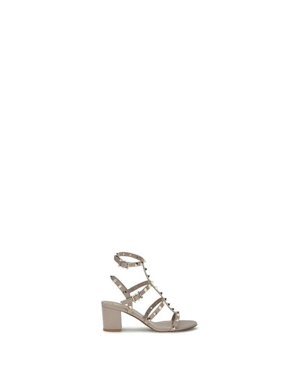Valentino Garavani Beige Calf Leather Bos Taurus Platform Sandals