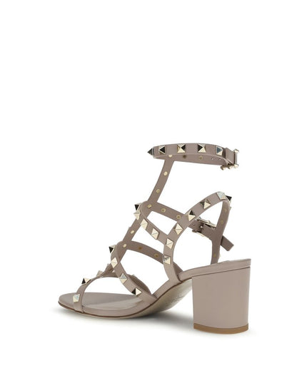 Valentino Garavani Beige Calf Leather Bos Taurus Platform Sandals