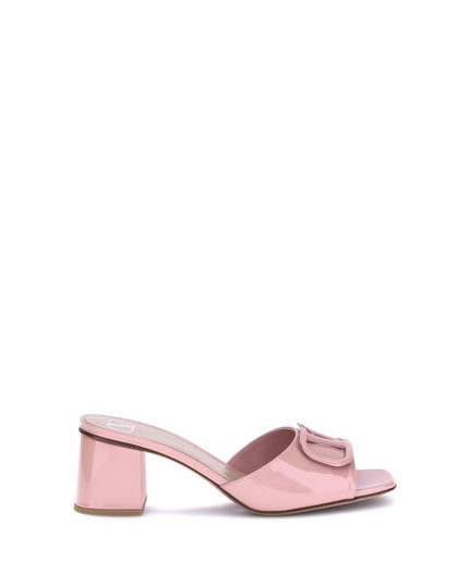 Valentino Garavani Multicolor Calf Leather Bos Taurus Flat Sandals