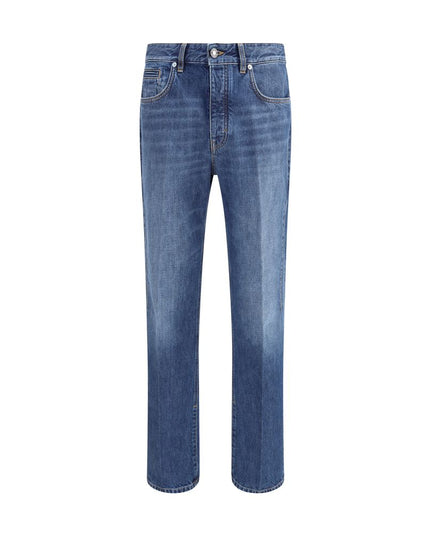 Givenchy Blue Cotton Straight-Leg Jeans