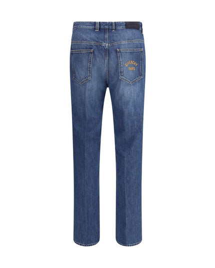 Givenchy Blue Cotton Straight-Leg Jeans