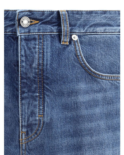 Givenchy Blue Cotton Straight-Leg Jeans