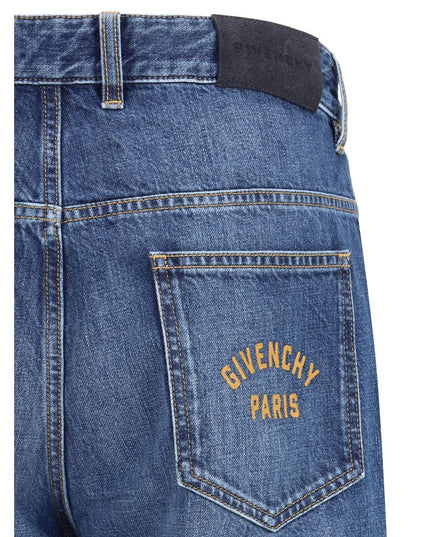 Givenchy Blue Cotton Straight-Leg Jeans