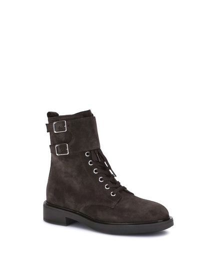 Gianvito Rossi Brown Calf Leather Bos Taurus Lace-Up Boots