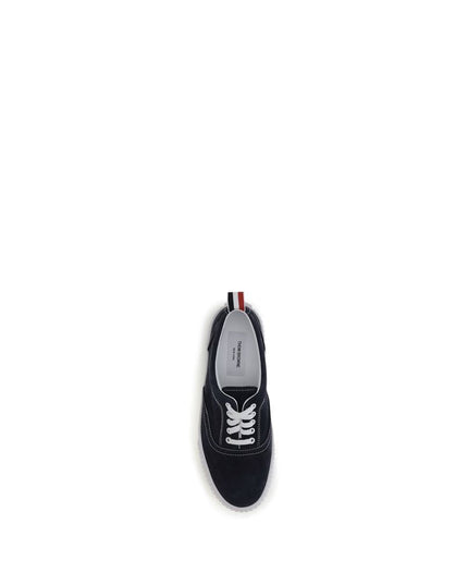 Thom Browne Blue Calf Leather Bos Taurus Low Top Sneakers