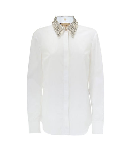 Gucci White Cotton Dress Shirt