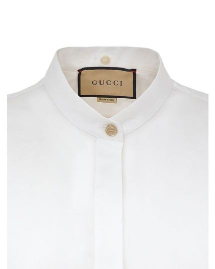 Gucci White Cotton Dress Shirt
