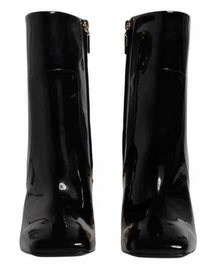 Dolce & Gabbana Black Jackie Leather Mid Calf Boots Shoes