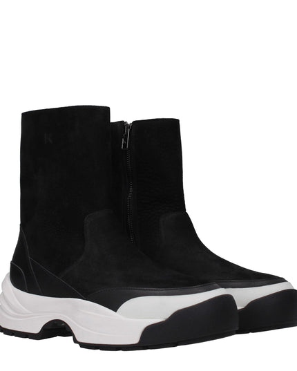 Kenzo Black Leather Ankle Boots