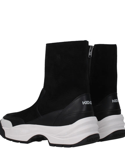 Kenzo Black Leather Ankle Boots