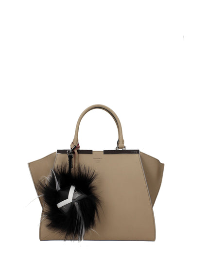 Fendi Black Leather Keychain