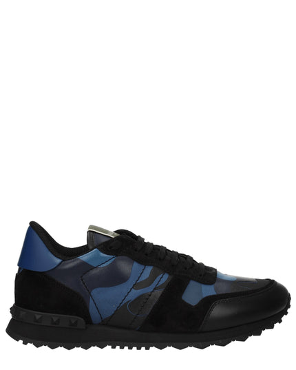 Valentino Garavani Blue Leather Low Top Sneakers