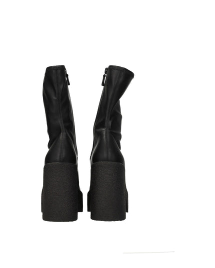 Stella McCartney Black Leather Ankle Boots