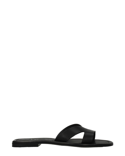Kenzo Black Leather Slippers