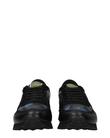 Valentino Garavani Blue Leather Low Top Sneakers