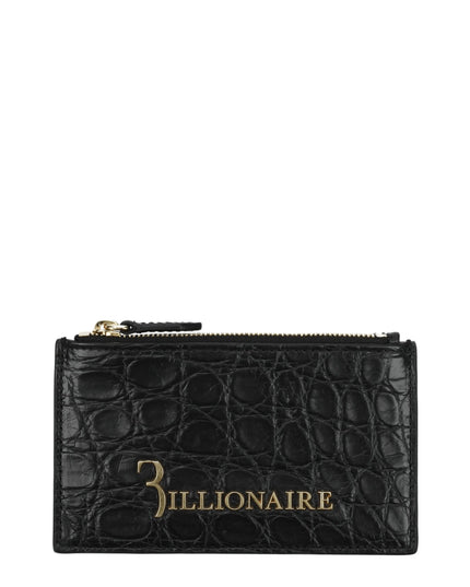 Billionaire Italian Couture Black Crocodile Cardholder