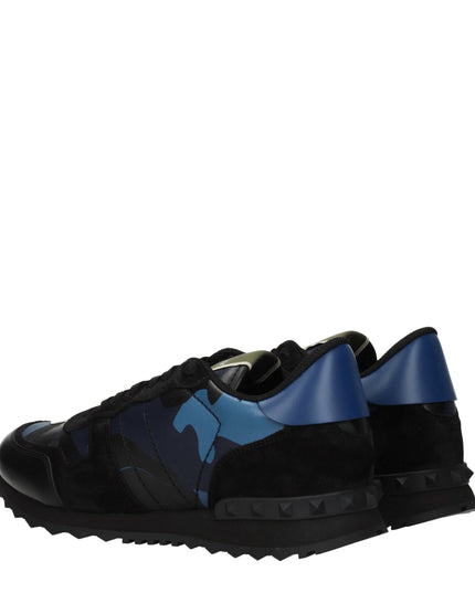 Valentino Garavani Blue Leather Low Top Sneakers