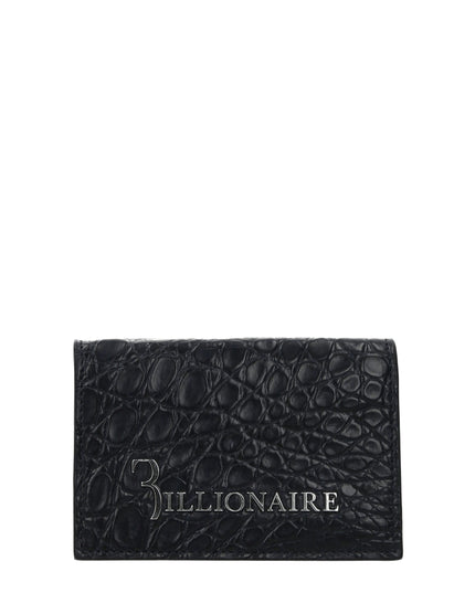 Billionaire Italian Couture Blue Crocodile Cardholder