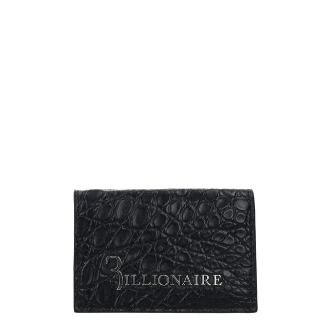 Billionaire Italian Couture Blue Crocodile Cardholder