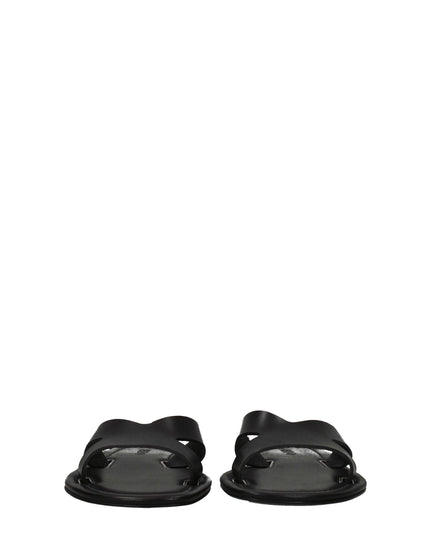 Kenzo Black Leather Slippers