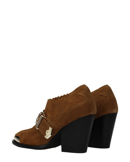Versace Jeans Brown Leather Ankle Boots