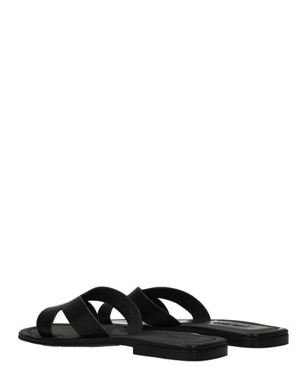 Kenzo Black Leather Slippers