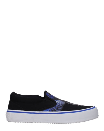 Marcelo Burlon Black Fabric Slip-On Loafers