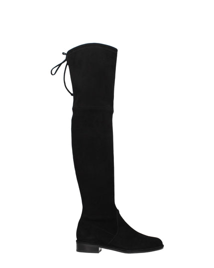 Stuart Weitzman Black Leather Over The Knee