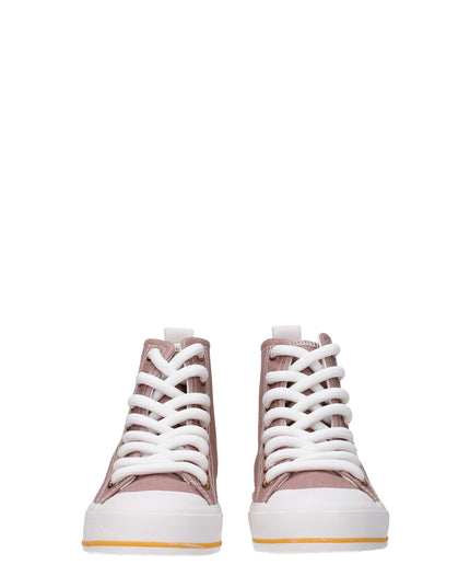 See By Chloé Pink Fabric High Top Sneakers