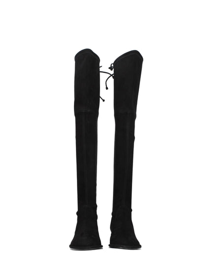 Stuart Weitzman Black Leather Over The Knee
