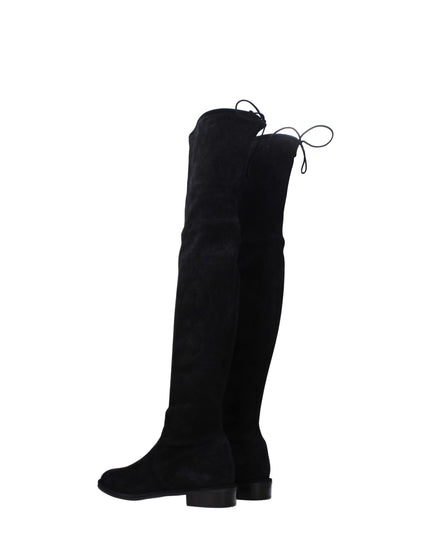 Stuart Weitzman Black Leather Over The Knee