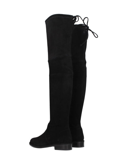 Stuart Weitzman Black Leather Over The Knee