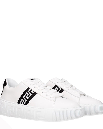 Versace White Leather Sneakers