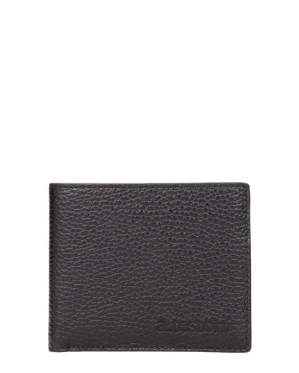 Testoni Black Leather Wallet