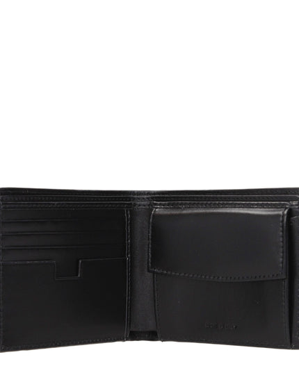Testoni Black Leather Wallet
