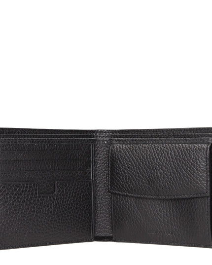 Testoni Black Leather Wallet