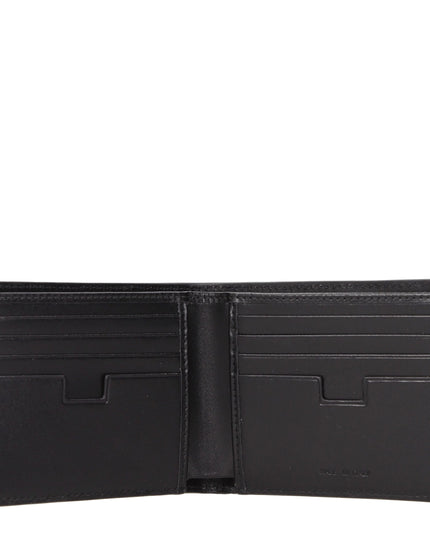 Testoni Black Leather Wallet