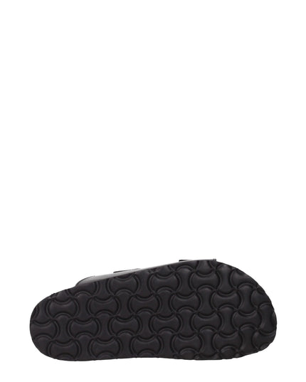 Palm Angels Black Leather Slippers