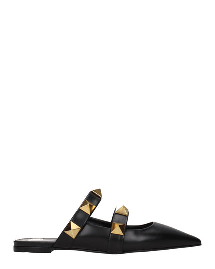 Valentino Garavani Black Leather Mules