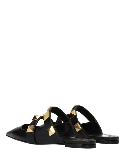 Valentino Garavani Black Leather Mules