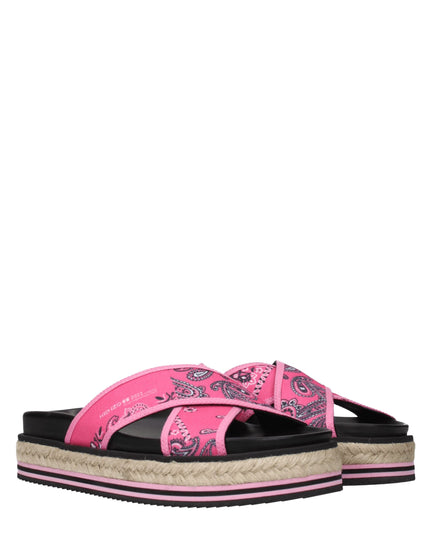 Kenzo Pink Fabric Slippers Sandals
