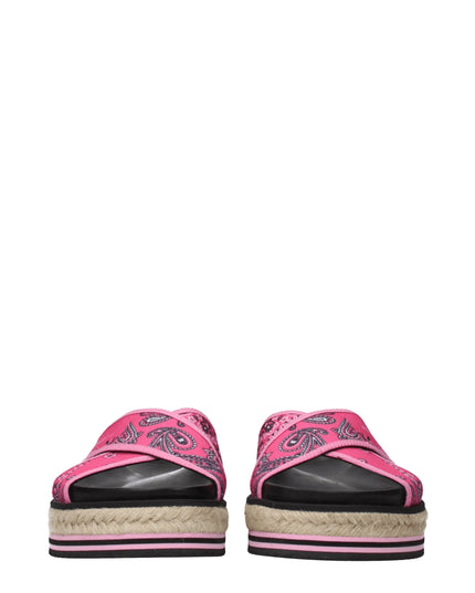 Kenzo Pink Fabric Slippers Sandals