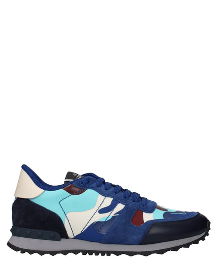 Valentino Garavani Blue Leather Athletic Sneakers