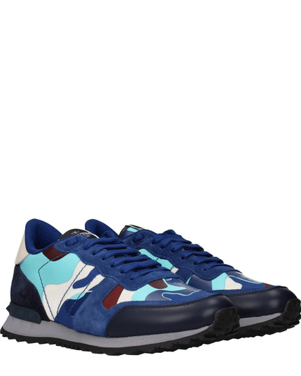 Valentino Garavani Blue Leather Athletic Sneakers