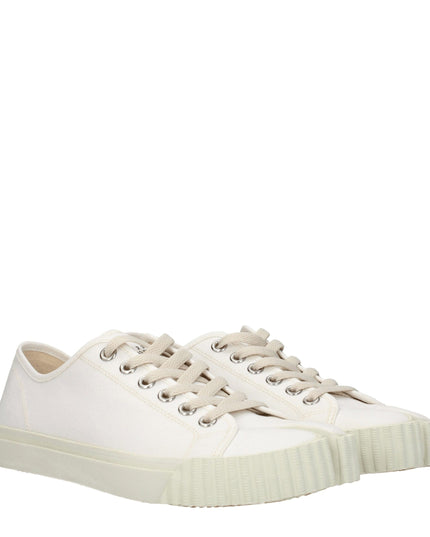 Maison Margiela White Fabric Low Top Sneakers